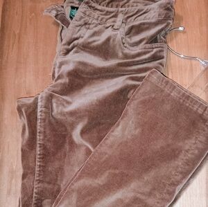 Ralf Lauren Brown stretch corduroy mid-rise straight pants